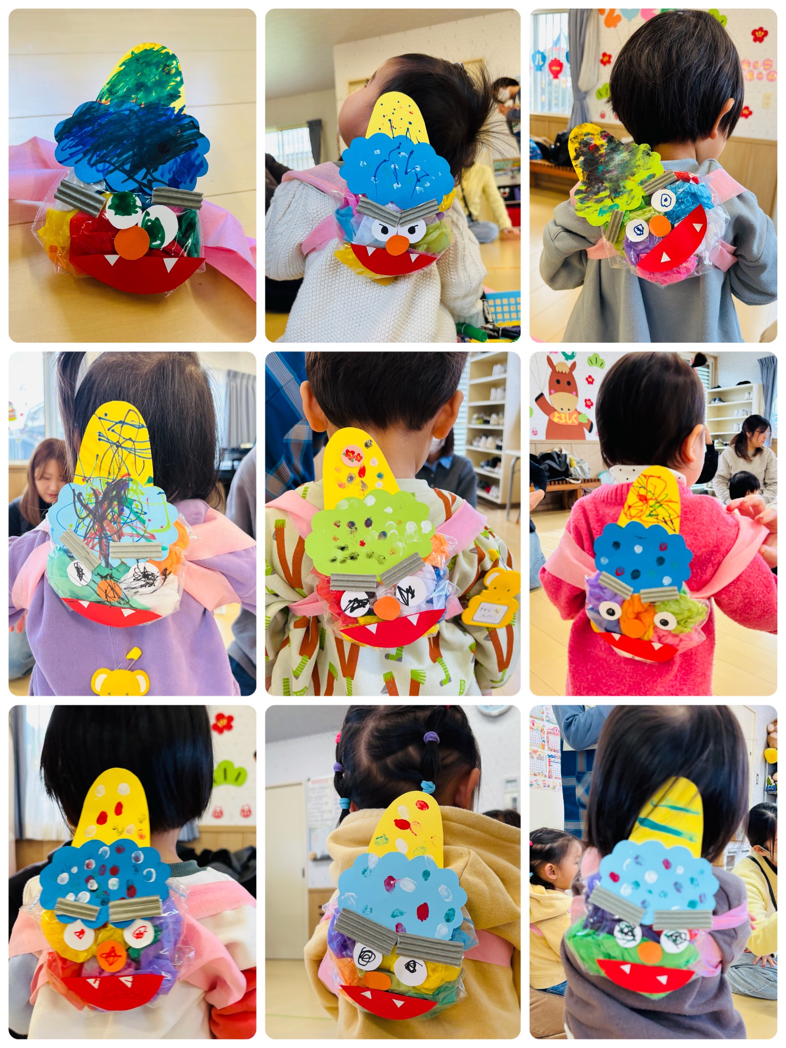 鬼のお面づくり